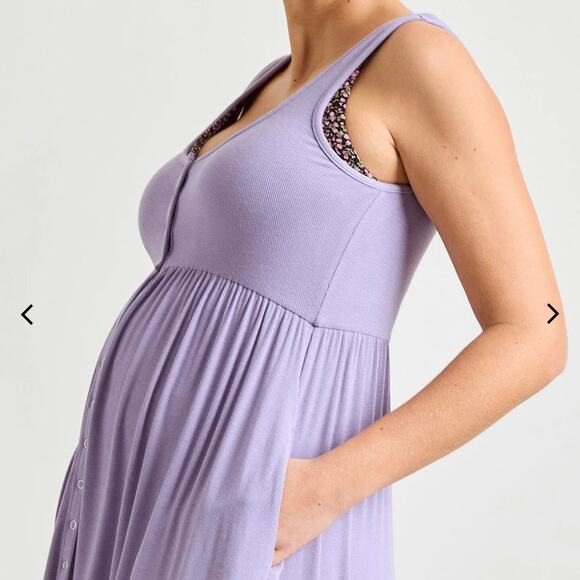 Hatch The Softest Rib Nursing Tank Dress Wisteria 3 (L/10/12) - Picture 7 of 9